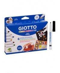 Фломастеры 6 цветов для декора Giotto Decor Material