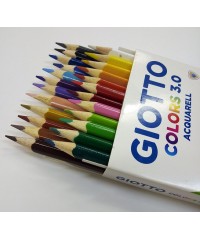 Цветные акварельные деревянные карандаши GIOTTO COLORS 3.0, 24 шт. треугольной формы