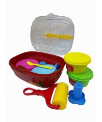 Детская мягкая паста для моделирования GIOTTO be-be Bucket, 462600  4 цв х100 гр, инструменты, в пластиковом чемоданчике