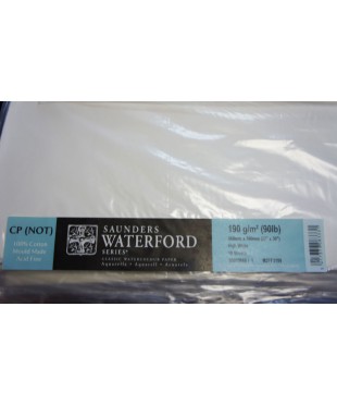 Бумага акварельная SAUNDERS WATERFORD, 760х560 мм, 190 г/кв.м, CP NOT цвет White