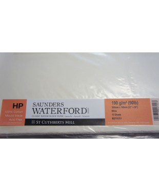Бумага акварельная SAUNDERS WATERFORD, 760х560 мм, 190 г/кв.м, HP, цвет White