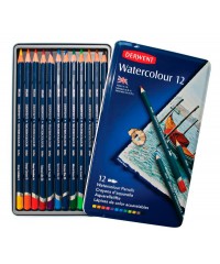 Набор акварельных карандашей DERWENT Watercolor 12 цветов в металлической коробке