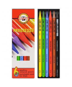  8755006007PZ Набор  цветных карандашей 6цв.,в лаке, без дерева, в картонной упак.