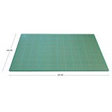 Коврик для резки и макетирования, 45х60 см, толщина 3 мм, сетка с шагом 1 мм/5 см, зеленый DAFA, 22860 