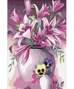 Картина со стразами "Цветы", размер 40х50 см  DI-5064 