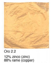 Поталь, имитация золото 2,2, D35, упаковка 500 листов, размер 16х16 см (12,8 кв.м)