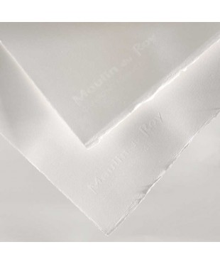 Бумага акварельная Moulin du Roy, размер 760х560 мм, плотность 300 гр/м, Grain Fin цвет White